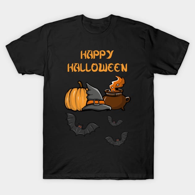 Happy Halloween Design T-Shirt by Daria Popkova